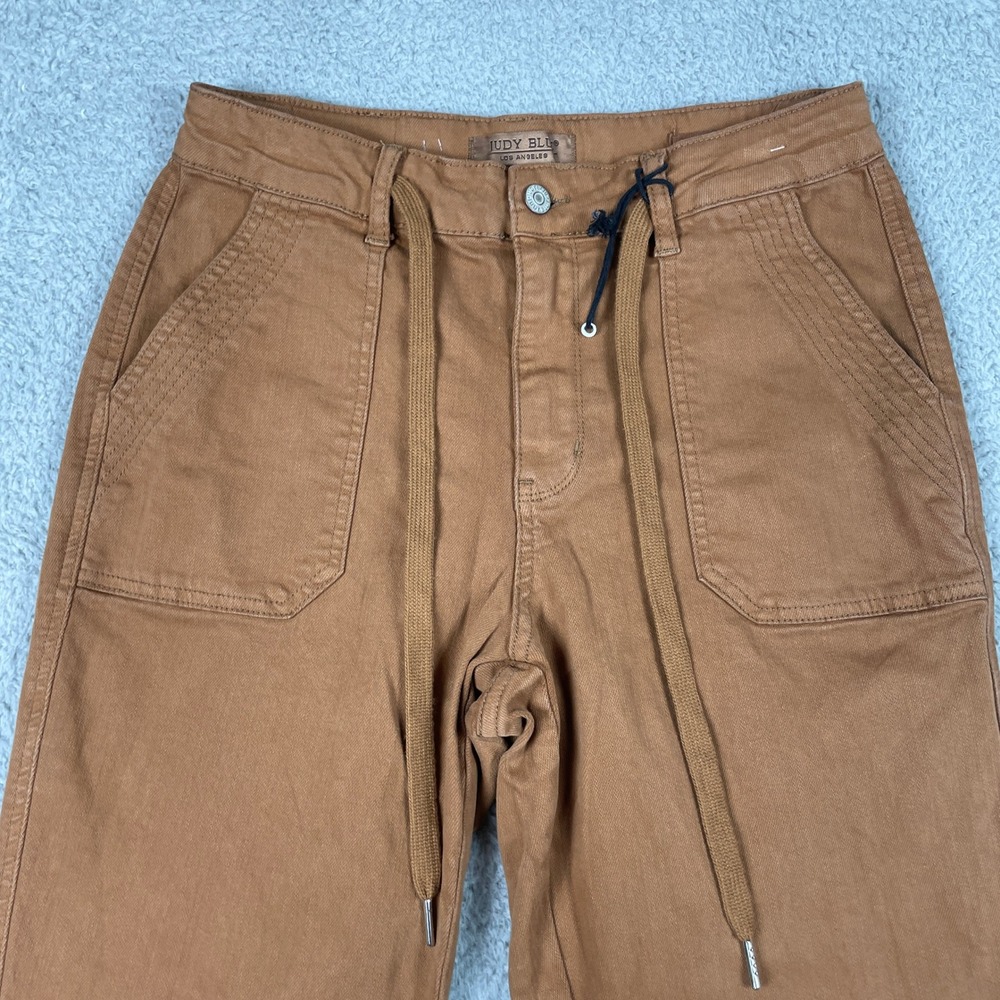 Judy Blue Joggers Womens 7/28 Brown Stretch Utility‎ Pants Garment Dyed JB88857 - Picture 3 of 13
